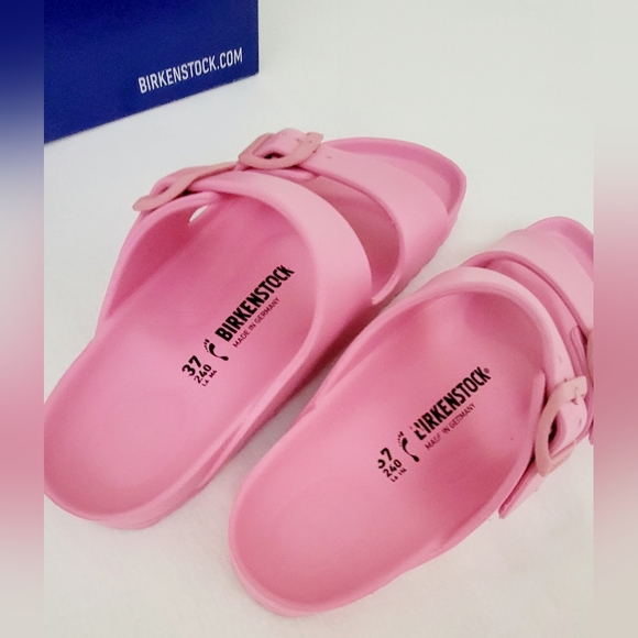 *SOLD* Birkenstock Barbie Arizona Eva Slip-On Pink Sandals Women's Size 37 US 6 - Picture 12 of 16